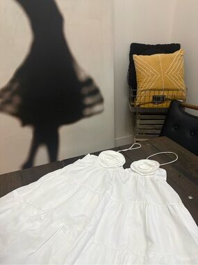 Zara White poplin Tank Top dress